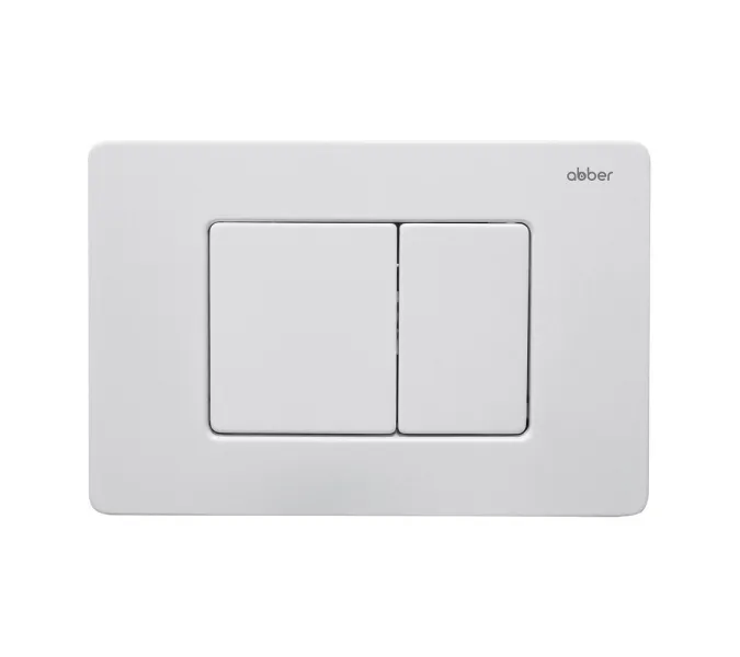 Комплект подвесной унитаз ABBER Rechteck AC1220TC белый, с закрытым дном с инсталляцией AC0105 и кнопкой AC0120MW белая матовая, Цвет кнопки: Белый матовый, изображение 6