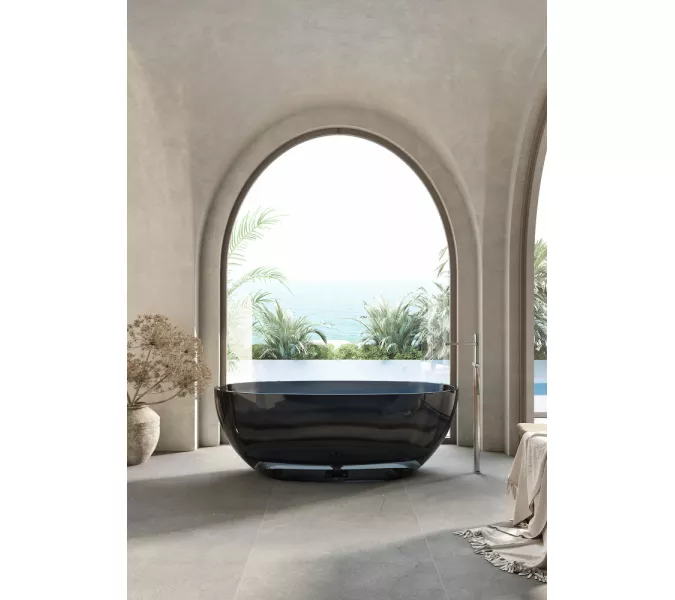 Ванна из полиэфирной смолы  ABBER Kristall AT9701Onyx 165*80 прозрачная, Выбрать цвет: Черный, изображение 10