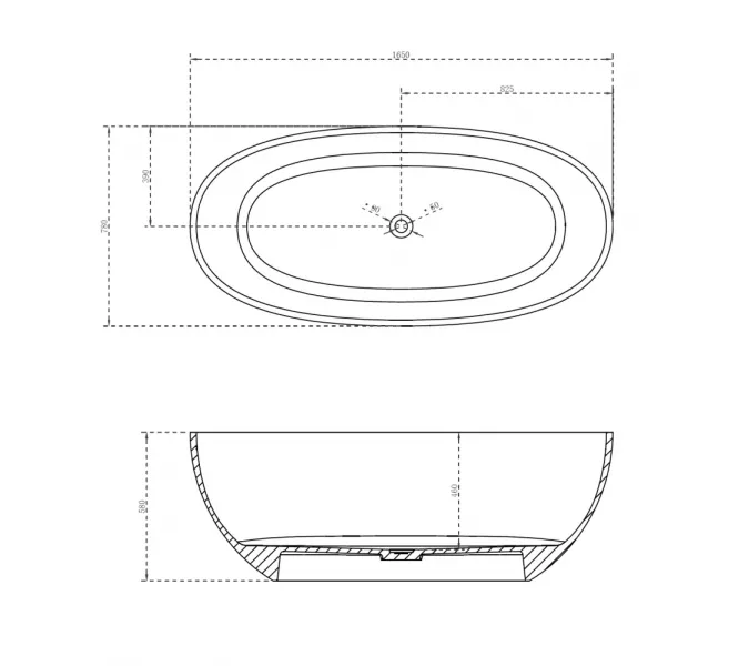 Ванна из полиэфирной смолы  ABBER Kristall AT9701Onyx 165*80 прозрачная, Выбрать цвет: Черный, изображение 11
