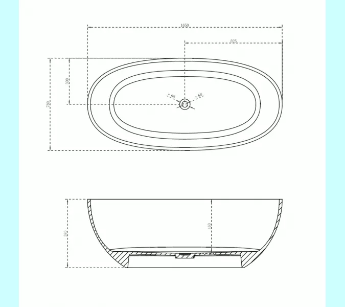 Ванна из полиэфирной смолы  ABBER Kristall AT9701Opal 165*80 прозрачная, Выбрать цвет: Коричневый, изображение 5