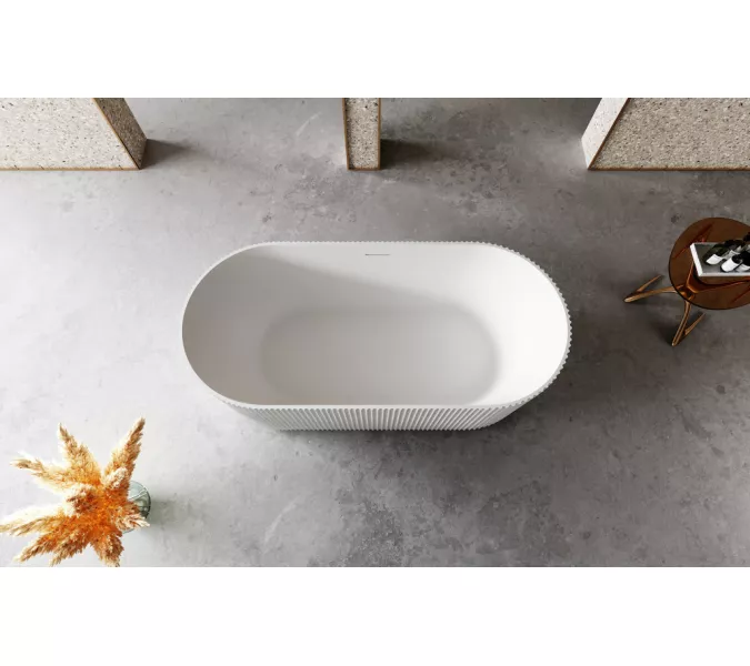 Ванна из искусственного камня ABBER Stein AS9601MS песочная матовая, Выбрать цвет: песочный, изображение 9