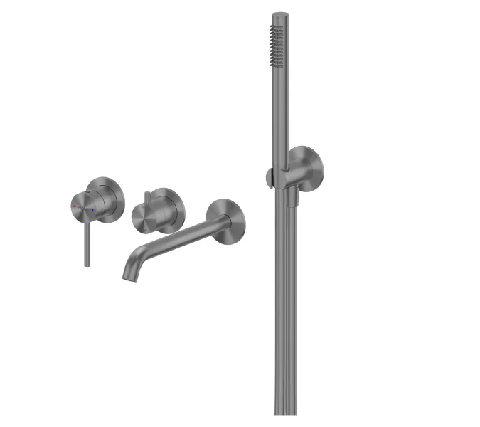 Смеситель ABBER Wasser Kreis 316 AF8130BGG для ванны скрытого монтажа, оружейная сталь брашированная, Выбрать цвет: Оружейная сталь