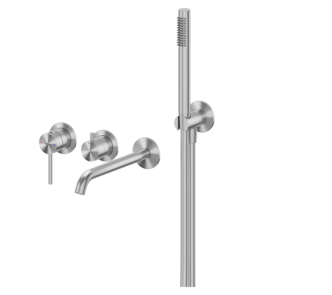 Смеситель ABBER Wasser Kreis 316 AF8130BST для ванны скрытого монтажа, сталь брашированная, Выбрать цвет: Сталь брашированная