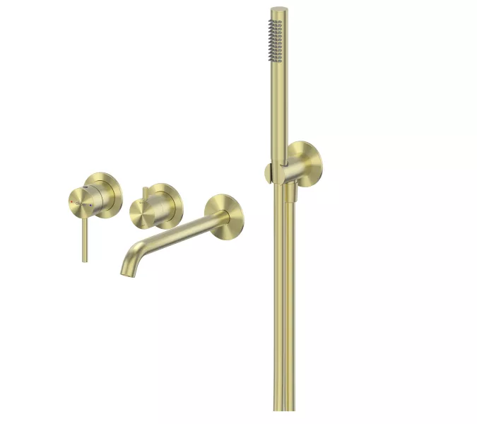 Смеситель ABBER Wasser Kreis 316 AF8130BG для ванны скрытого монтажа, золото брашированное, Выбрать цвет: Золото брашированное