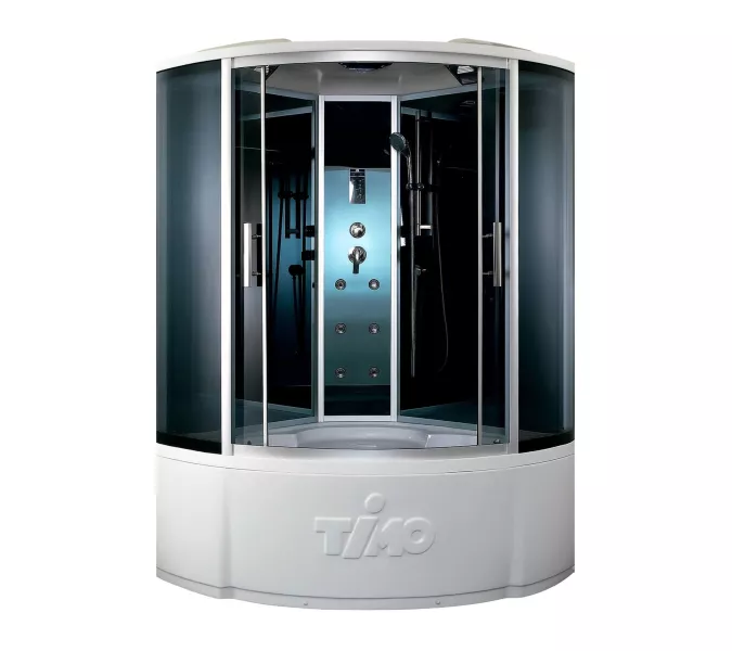 Душевая кабина четверть круга Timo STANDART  T-1125/1135/1155 Г/М с электрикой, Выбрать размер: 120x120