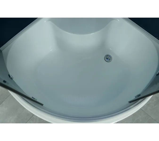 Душевая кабина четверть круга Timo STANDART T-1101/1109 низкий поддон, Цвет стекла: тонированное, Выбрать цвет: Хром, Выбрать размер: 100x100 , Комплектация: гидромассаж, изображение 4