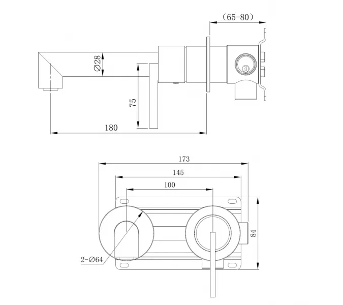 Смеситель ABBER Perfekte 316 AF8A12BG скрытый монтаж для раковины, золото брашированное, Выбрать цвет: Золото брашированное, изображение 2