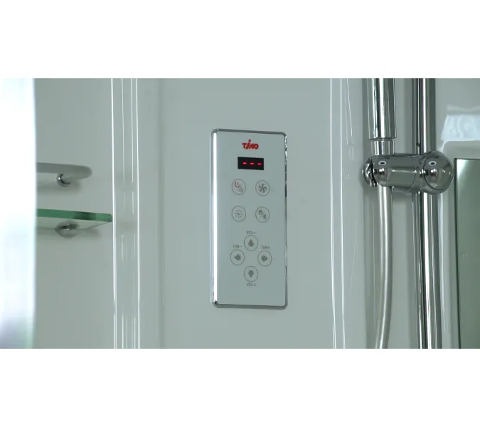 Душевая кабина четверть круга Timo LUX T-7701/7709 низкий поддон, Выбрать размер: 100x100, Комплектация: гидромассаж, изображение 6