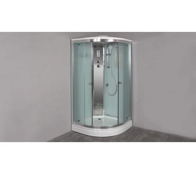 Душевая кабина четверть круга Timo COMFORT  T-8801/8809 F  низкий поддон, Выбрать размер: 100x100 , Цвет стекла: матовое, Комплектация: гидромассаж, изображение 4