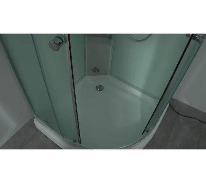 Душевая кабина четверть круга Timo COMFORT  T-8801/8809 F  низкий поддон, Выбрать размер: 100x100 , Цвет стекла: матовое, Комплектация: гидромассаж, изображение 23