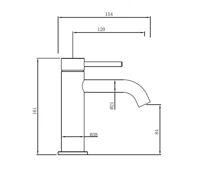 Смеситель ABBER Wasser Kreis 316 AF8110BG для раковины, золото брашированное, Выбрать цвет: Золото брашированное, изображение 3