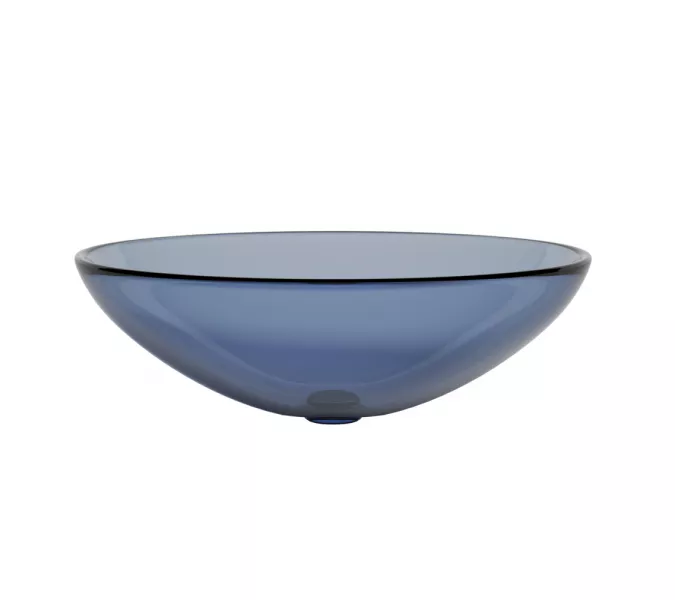 Раковина накладная прозрачная ABBER Kristall AT2802Saphir синяя, Выбрать цвет: Синий, изображение 4