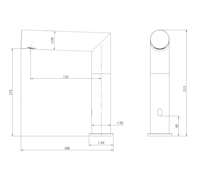 Смеситель ABBER Perfekte 316 AF8A101BGS сенсорный для раковины, золото брашированное, Выбрать цвет: Золото брашированное, изображение 4