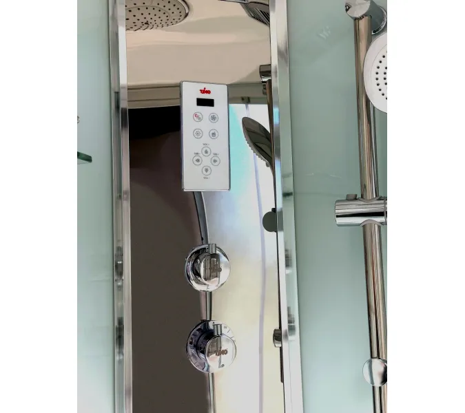 Душевая кабина четверть круга Timo COMFORT  T-8801/8809 F  низкий поддон, Выбрать размер: 100x100 , Цвет стекла: матовое, Комплектация: гидромассаж, изображение 27