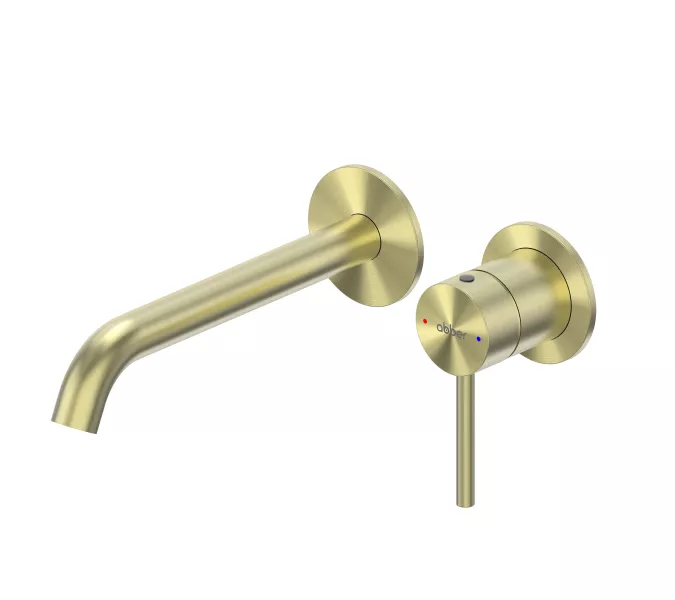 Смеситель ABBER Wasser Kreis 316 AF8112BG-M для раковины скрытого монтажа, золото брашированное, Выбрать цвет: Золото брашированное