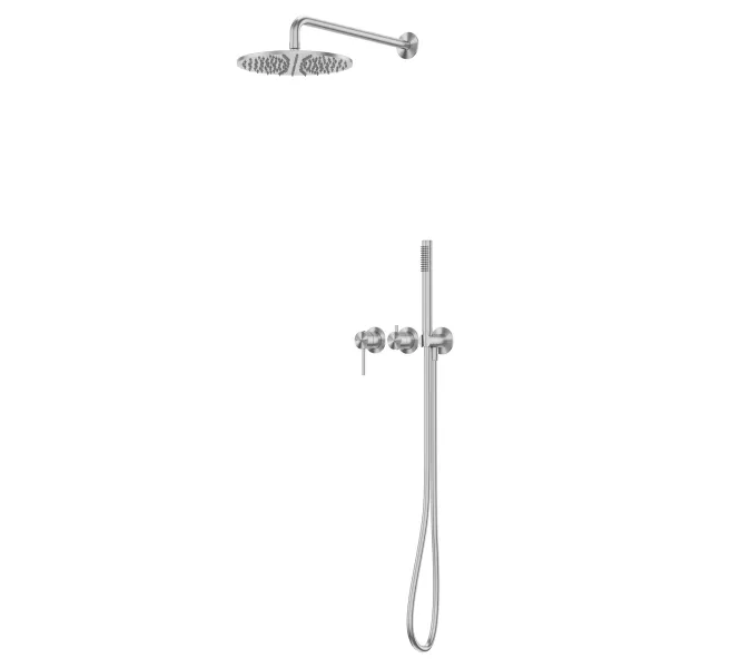 Душевая система ABBER Wasser Kreis 316 AF8118BST скрытого монтажа без излива, сталь брашированная, Выбрать цвет: Сталь брашированная