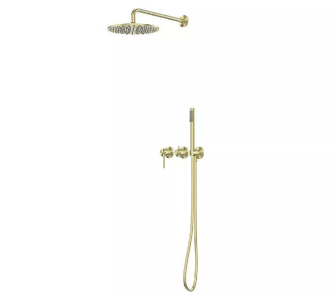 Душевая система ABBER Wasser Kreis 316 AF8118BG скрытого монтажа без излива, золото брашированное, Выбрать цвет: Золото брашированное