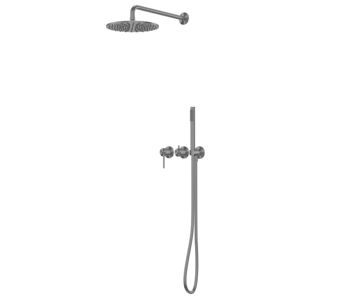 Душевая система ABBER Wasser Kreis 316 AF8118BGG скрытого монтажа без излива, оружейная сталь брашированная, Выбрать цвет: Оружейная сталь брашированная
