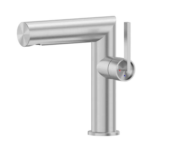 Смеситель ABBER Perfekte 316 AF8A10BST для раковины, сталь брашированная, Выбрать цвет: Сталь брашированная