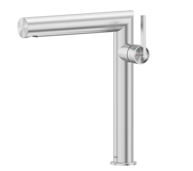 Смеситель ABBER Perfekte 316 AF8A11BST-L для раковины, сталь брашированная, Выбрать цвет: Сталь брашированная