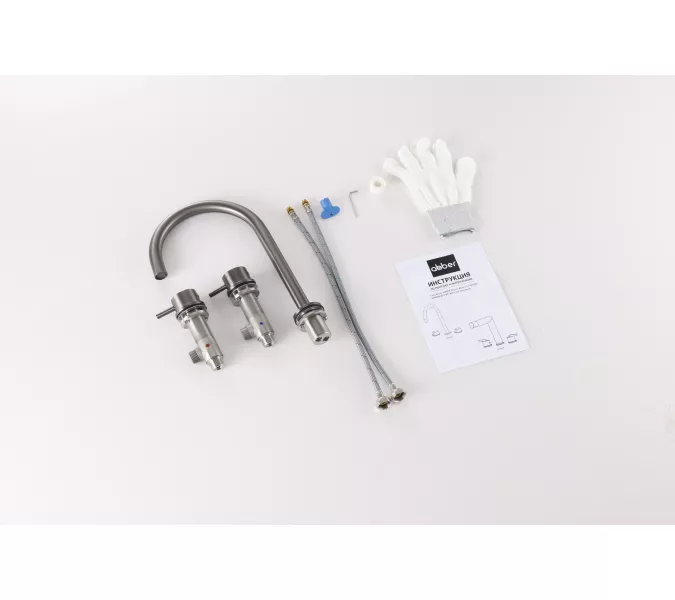 Смеситель ABBER Wasser Kreis 316 AF8108BGG-M для раковины, оружейная сталь брашированная, Выбрать цвет: Оружейная сталь, изображение 2