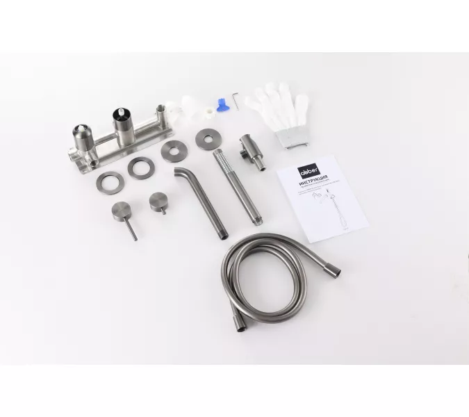 Смеситель ABBER Wasser Kreis 316 AF8130BGG для ванны скрытого монтажа, оружейная сталь брашированная, Выбрать цвет: Оружейная сталь, изображение 2