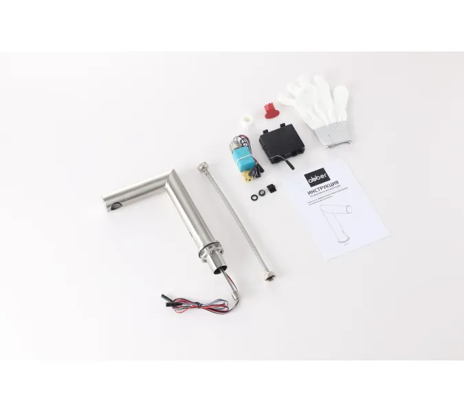 Смеситель ABBER Perfekte 316 AF8A101BSTS сенсорный для раковины, сталь брашированная, Выбрать цвет: Сталь брашированная, изображение 2