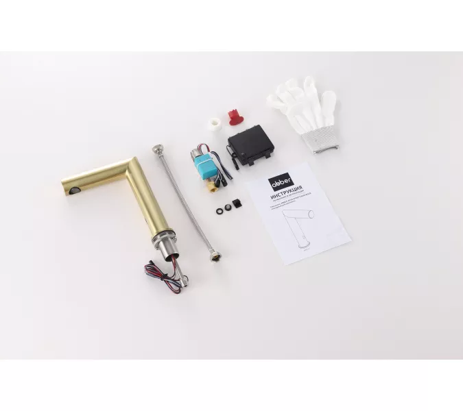 Смеситель ABBER Perfekte 316 AF8A101BGS сенсорный для раковины, золото брашированное, Выбрать цвет: Золото брашированное, изображение 2