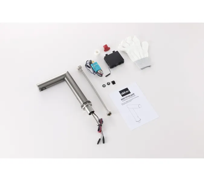 Смеситель ABBER Perfekte 316 AF8A101BGGS сенсорный для раковины, оружейная сталь брашированная, Выбрать цвет: Оружейная сталь, изображение 2