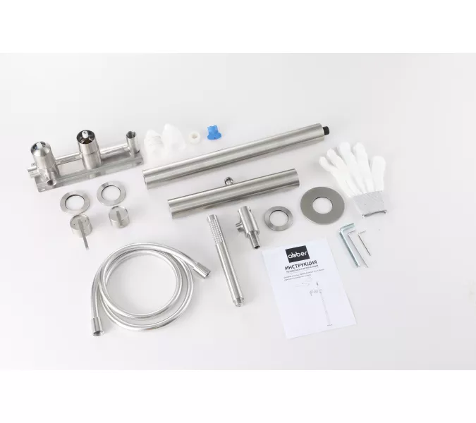 Душевая система ABBER Perfekte 316 AF8A18BST скрытого монтажа , сталь брашированная, Выбрать цвет: Сталь брашированная, Излив: нет, изображение 2