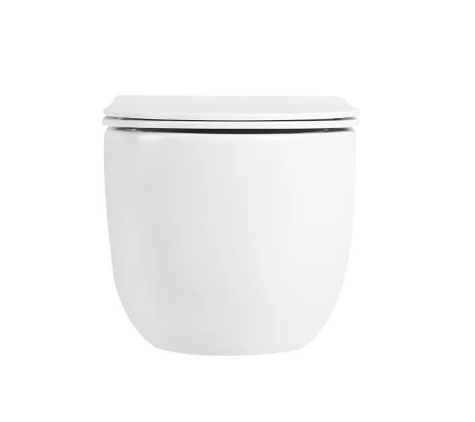 Унитаз ABBER Bequem AC1104TMW подвесной белый матовый, безободковый, смыв торнадо, Выбрать цвет: Белый матовый, изображение 3