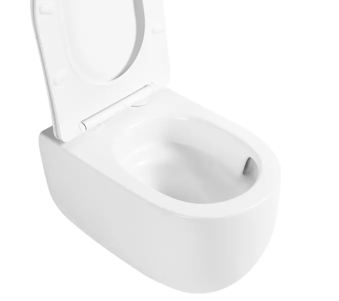 Унитаз ABBER Bequem AC1104TMW подвесной белый матовый, безободковый, смыв торнадо, Выбрать цвет: Белый матовый, изображение 4