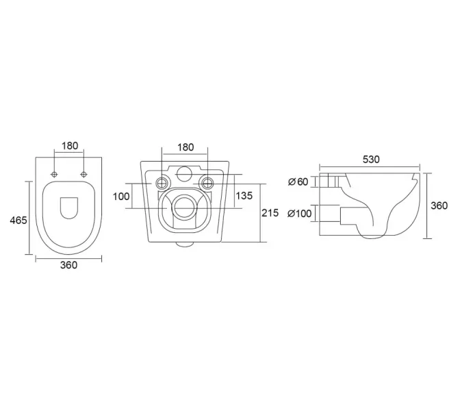 Унитаз ABBER Bequem AC1104TMW подвесной белый матовый, безободковый, смыв торнадо, Выбрать цвет: Белый матовый, изображение 11