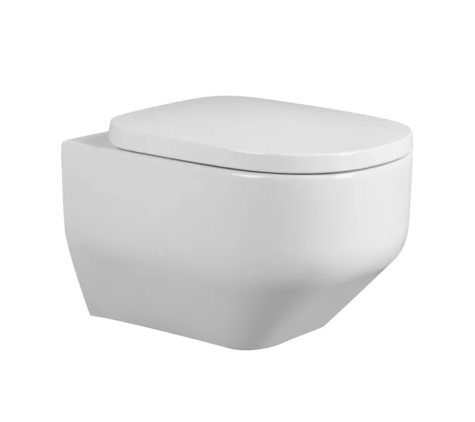 Унитаз ABBER Rechteck AC1218 подвесной белый, безободковый, смыв торнадо и струйный смыв