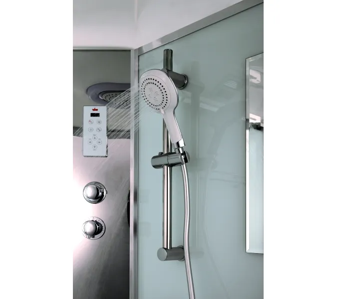 Душевая кабина четверть круга Timo COMFORT  T-8800/8890F, Цвет стекла: матовое, Цвет профиля: Хром, Тип поддона: Высокий, Выбрать размер: 100x100 , Комплектация: COMFORT, изображение 4