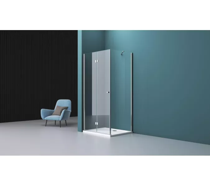 Душевой уголок BelBagno ALBANO-AS-1-100-C-Cr, Цвет стекла: прозрачное, Цвет профиля: Хром, Выбрать размер: 100x100, изображение 3
