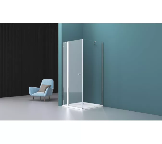 Душевой уголок BelBagno ETNA-AH-12/-C-Cr, Цвет стекла: прозрачное, Цвет профиля: Хром, Выбрать размер: 80x90, изображение 3