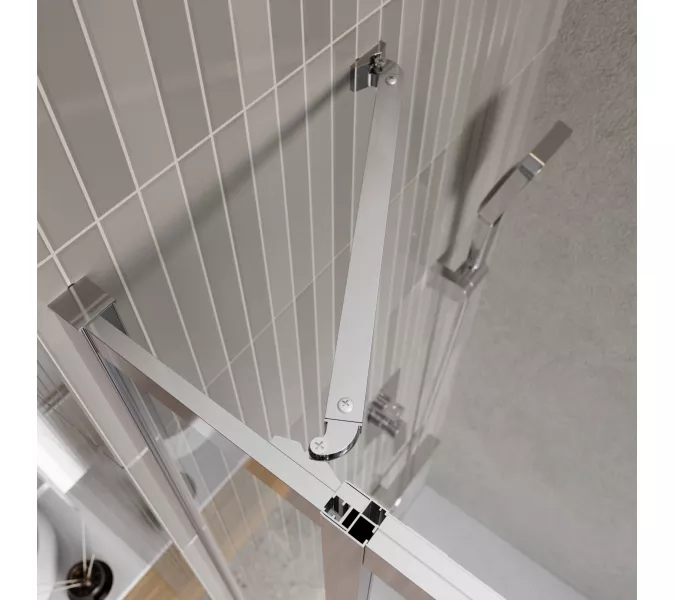 Душевой уголок BelBagno LUCE-A-22/-C-Cr, Цвет стекла: прозрачное, Цвет профиля: Хром, Выбрать размер: 100x100, изображение 3