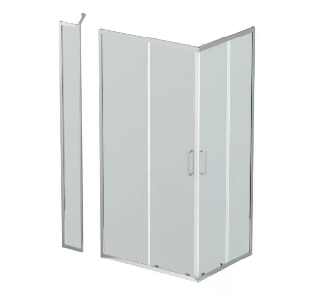 Душевой уголок BelBagno LUCE-AH-21/-C-Cr, Цвет стекла: прозрачное, Цвет профиля: Хром, Выбрать размер: 100x80, изображение 2