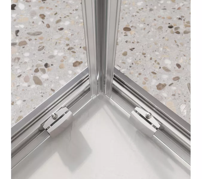 Душевой уголок BelBagno LUCE-A-22/-C-Cr, Цвет стекла: прозрачное, Цвет профиля: Хром, Выбрать размер: 100x100, изображение 5