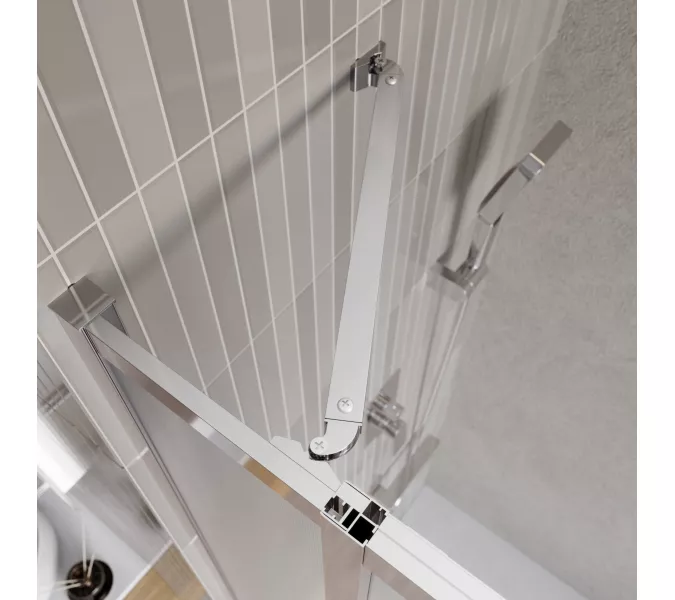 Душевой уголок BelBagno LUCE-A-22-90+20-P-Cr рифленое, Цвет стекла: рифленое, Цвет профиля: Хром, Выбрать размер: 110x110, изображение 3