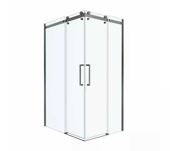 Душевой уголок BelBagno MARINO-2-AH-2-120/90-C-GM, Цвет стекла: прозрачное, Цвет профиля: Серый, Цвет профиля (вариация): Оружейная сталь, Выбрать размер: 120x90, изображение 5