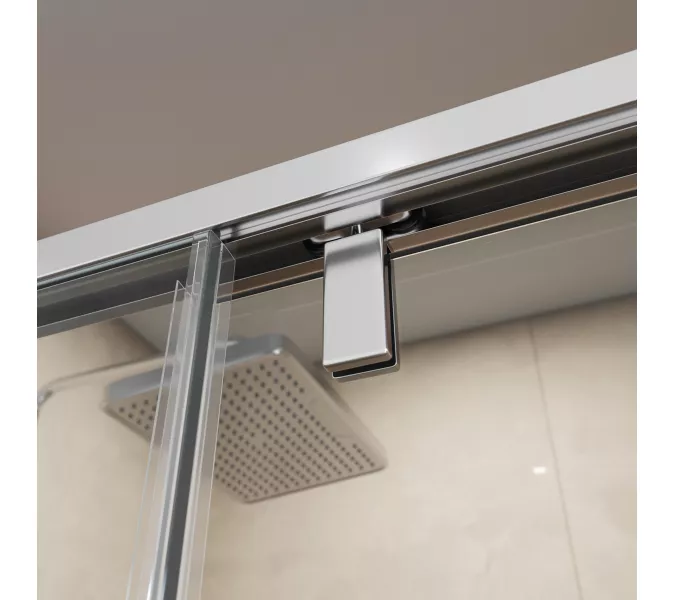 Душевой уголок BelBagno SOFT_CLOSE-1-A/AH-1/-C-Cr, Цвет стекла: прозрачное, Цвет профиля: Хром, Цвет профиля (вариация): Хром, Выбрать размер: 100x100, изображение 8