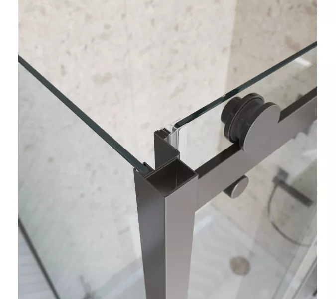 Душевой уголок BelBagno MARINO-2-AH-1/-C-GM, Цвет стекла: прозрачное, Цвет профиля: Серый, Цвет профиля (вариация): Оружейная сталь, Выбрать размер: 110x100, изображение 8