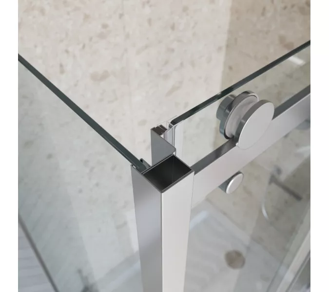 Душевой уголок BelBagno MARINO-2-AH-1/-C-Cr, Цвет стекла: прозрачное, Цвет профиля: Хром, Цвет профиля (вариация): Хром, Выбрать размер: 110x100, изображение 8