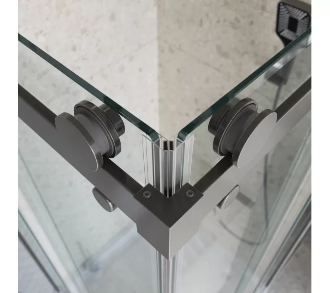 Душевой уголок BelBagno MARINO-2-AH-2-120/90-C-GM, Цвет стекла: прозрачное, Цвет профиля: Серый, Цвет профиля (вариация): Оружейная сталь, Выбрать размер: 120x90, изображение 10