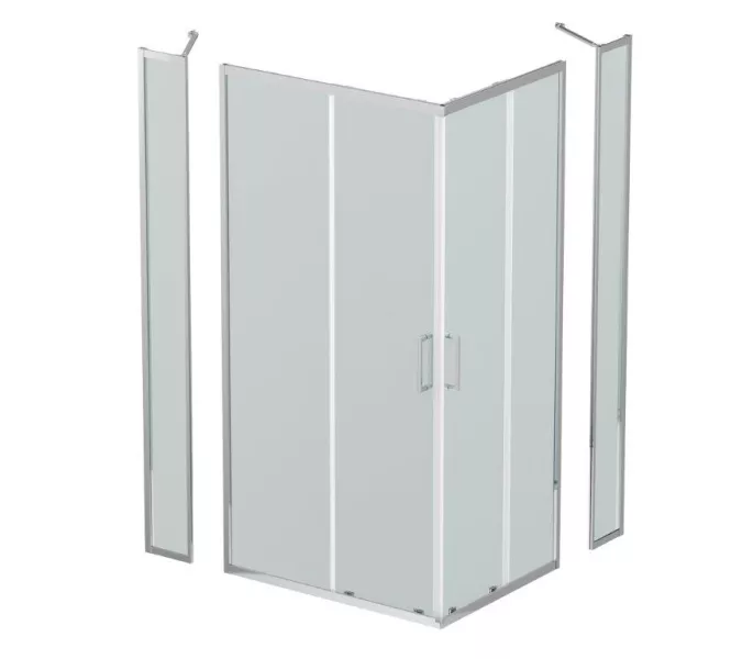 Душевой уголок BelBagno LUCE-AH-22/-C-Cr, Цвет стекла: прозрачное, Цвет профиля: Хром, Выбрать размер: 105x100, изображение 2