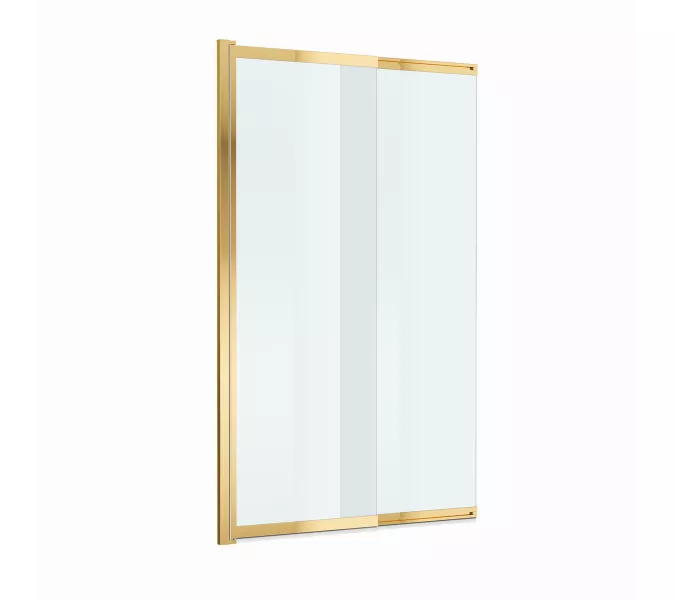 Душевая шторка на ванну BelBagno LUCE-VF-11/-C-ORO, Цвет стекла: прозрачное, Цвет профиля: Золото, Выбрать размер: 100, изображение 4