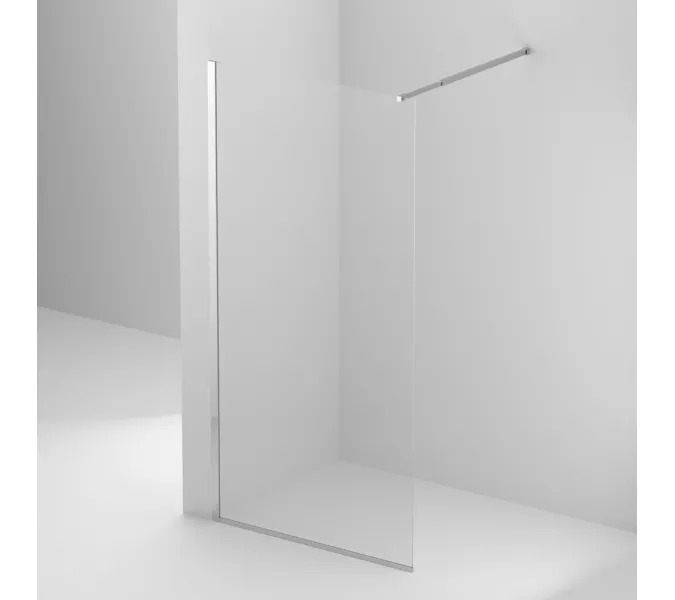 Душевая перегородка BelBagno KRAFT-L-1/-C-Cr, Цвет стекла: прозрачное, Цвет профиля: Хром, Выбрать размер: 70, изображение 2