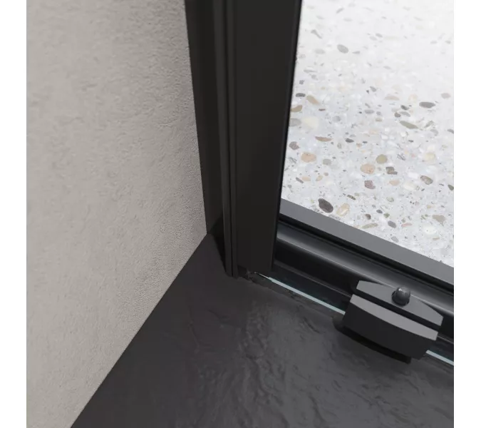 Душевая дверь BelBagno LUCE-BF-1-120-C-NERO, Цвет стекла: прозрачное, Цвет профиля: Черный, Выбрать размер: 120, изображение 4